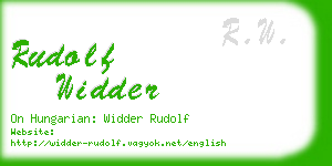 rudolf widder business card